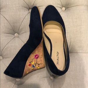 COPY - Navy suede wedges
